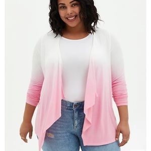 Torrid SIZE 6 Ombré Pink Cardigan